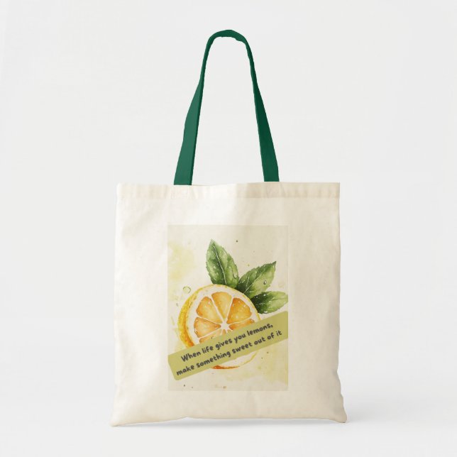 Lemoncitattecken - Nyhet och inspiration Tygkasse (Framsidan)