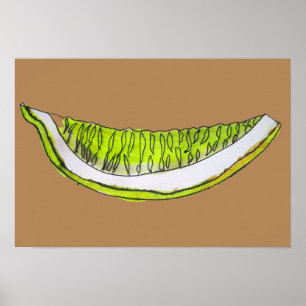 Lemoncitrusfrukt illustration vattenfärgskonst poster