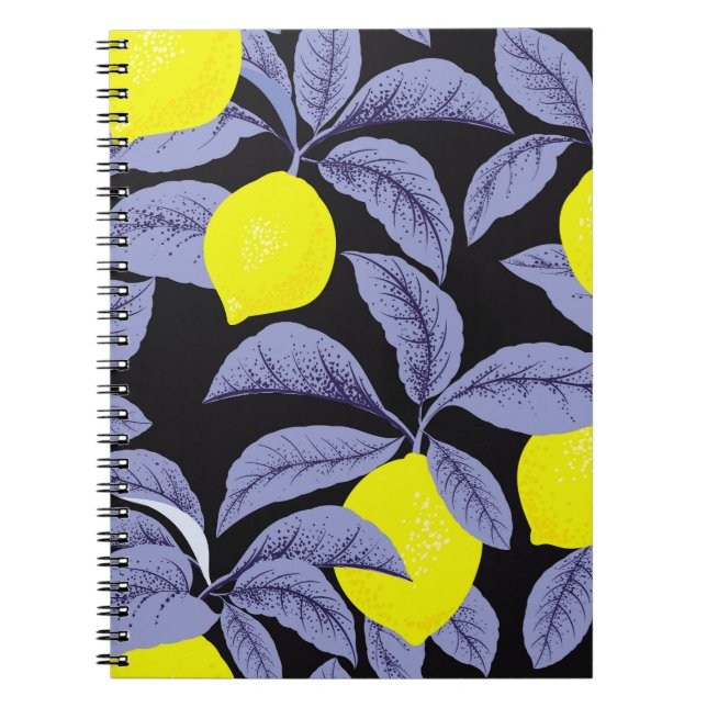 Lemoncitrusfrukter, botanisk vintage. anteckningsbok (Framsidan)