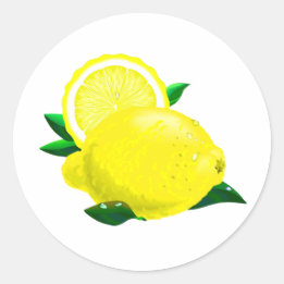 Lemondroppar Runt Klistermärke