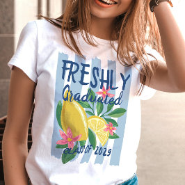 Lemoner Blå Ränder Nyutexaminerad T Shirt