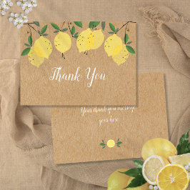 Lemoner Grönska Blommig Rustik Kraft Boho Tack Kort