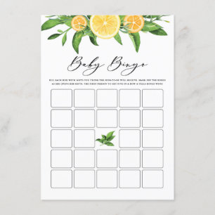 Lemoner och Orangar Garland Baby Shower Bingo Game Tilläggskort