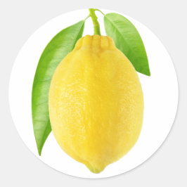 Lemonfrukt Runt Klistermärke