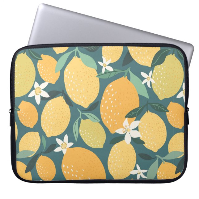 Lemonfrukter, sömlösa mönster laptop fodral (Framsidan)