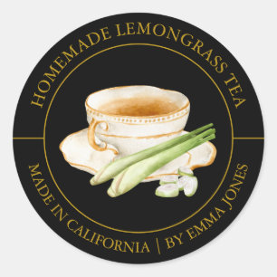 Lemongräs tea Modern etikett