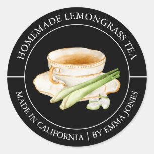 Lemongräs tea Modern etikett