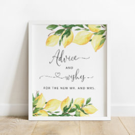 Lemonråd till Bride och Önskemål Poster