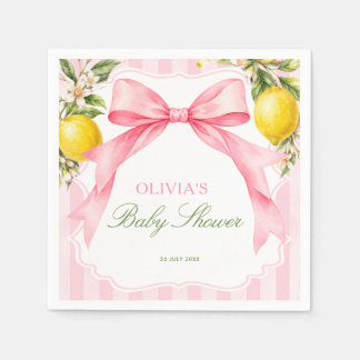 Lemonrosa Coquette Bebisbadning Pappersservett