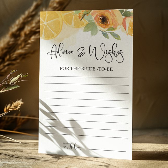 Lemons Advice och Önskemål Möhippa Game Card Inbjudningar (Skapare uppladdad)