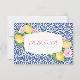 Lemons Amalfi Blue Tiles Bröllop Meal Options OSA Kort