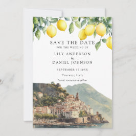 Lemons Amalfi-kusten Italien Bröllop Spara Datumet