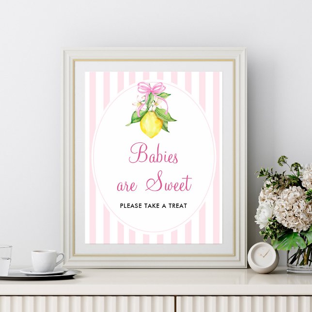Lemons Babies är söta Bordsskylt Poster (Skapare uppladdad)