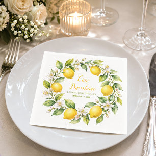 Lemons Baby Shower Ciao Bambino Italiensk Tema  Pappersservett