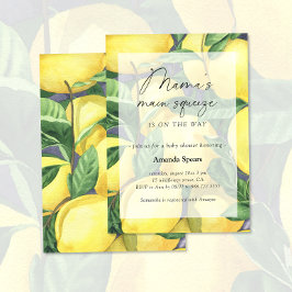 Lemons Baby Shower Mamas Huvudsqueeze Inbjudan