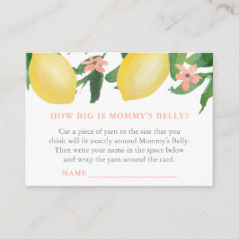 Lemons Baby Shower-spelkort hur stort är Baby-stöt Tilläggskort