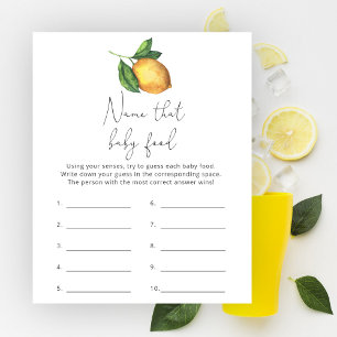 Lemons babydusch Namn, baby Food-spelet