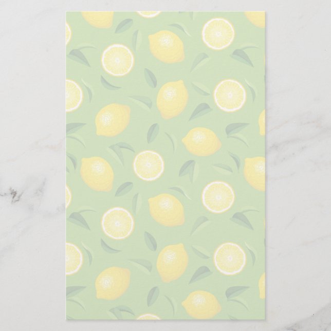 Lemons bakgrund Mönster Brevpapper (Framsida)