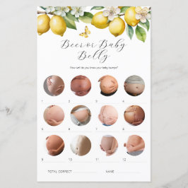 Lemons Beer eller Baby Belly Baby Shower Game