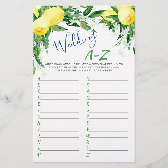 Lemons Blommar Dubbla Sided Möhippa Game (Framsida)