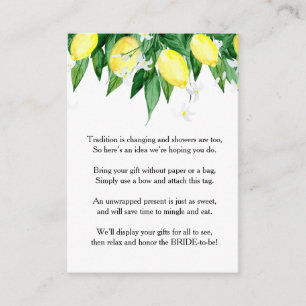 Lemons Blommar Greenery Gift Möhippa Tilläggskort