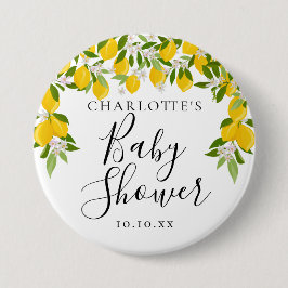 Lemons Blossom Greenery Baby Shower Knapp