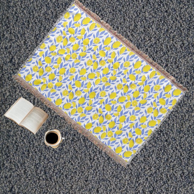 Lemons Blue Mediterranean Filt (Skapare uppladdad)