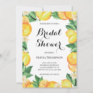 Lemons Bridal Shower invitation Inbjudningar