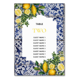 Lemons Bröllop Bordsnummer Guest Namn