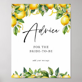 Lemons Citrus Briddusch Advice Poster