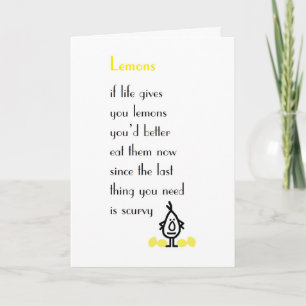 Lemons - en rolig dikt kort