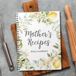 Lemons Flowers Cooking Recie Mor Wandeans Anteckningsbok