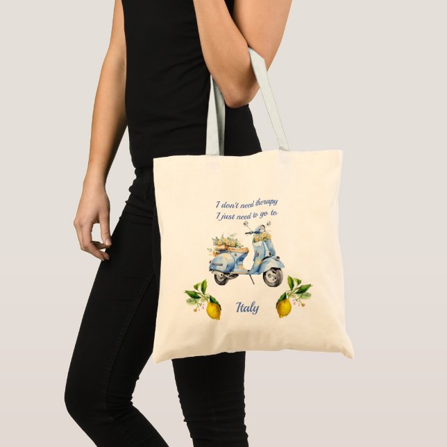 Lemons för Italien vintage Scooter Tygkasse (Framsida (produkt))