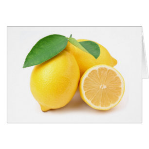 Lemons för ljus och färsk Gult Hälsningskort