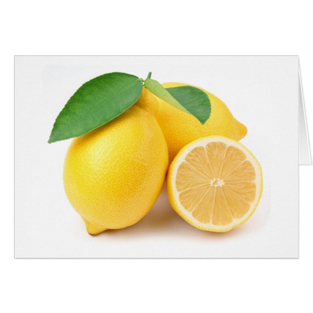 Lemons för ljus och färsk Gult Hälsningskort (Framsidan Horizontal)