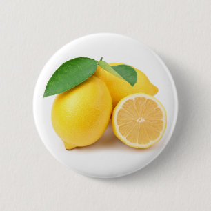 Lemons för ljus och färsk Gult Knapp