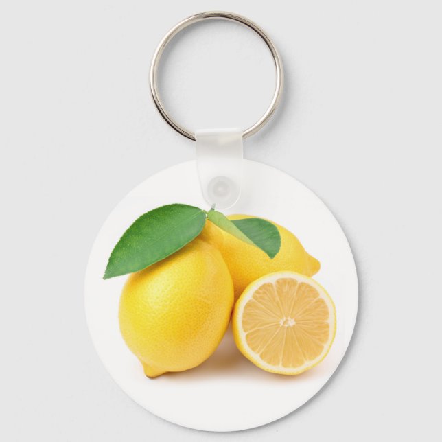 Lemons för ljus och färsk Gult Nyckelring (Framsida)