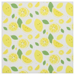 Lemons från Gult Tecknad Mönster Tyg