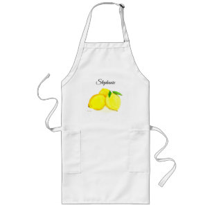 Lemons frus Sommarfärgad Anpassningsbar Long Apron Långt Förkläde