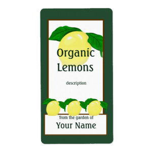 Lemons Gardener-etikett Fraktsedel