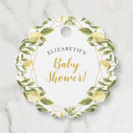 Lemons Greenery Baby Shower Gåvor Etiketter