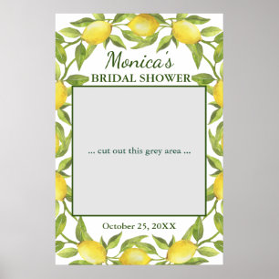 Lemons Greenery Blommar Möhippa Photo Prop Poster