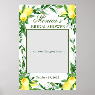 Lemons Greenery Blommar Möhippa Photo Prop Poster