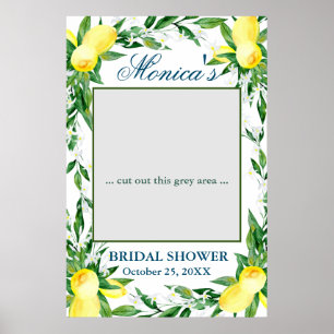 Lemons Greenery Blommar Möhippa Photo Prop Poster