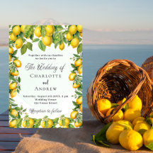 Lemons greenery elegant bröllop
