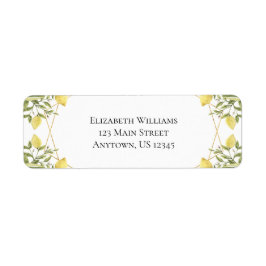 Lemons Greenery Returadress Etikett