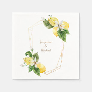 Lemons Guld Ram Cocktail Napkins Pappersservett