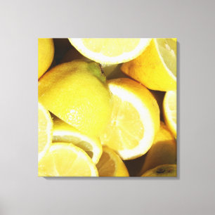 Lemons Gult Canvastryck