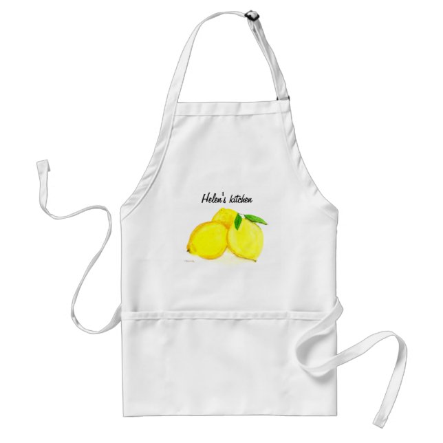 Lemons gult Frukt Anpassningsbar Standard Apron Förkläde (Framsidan)