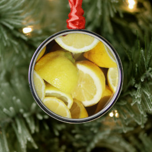 Lemons Gult Julgransprydnad Metall